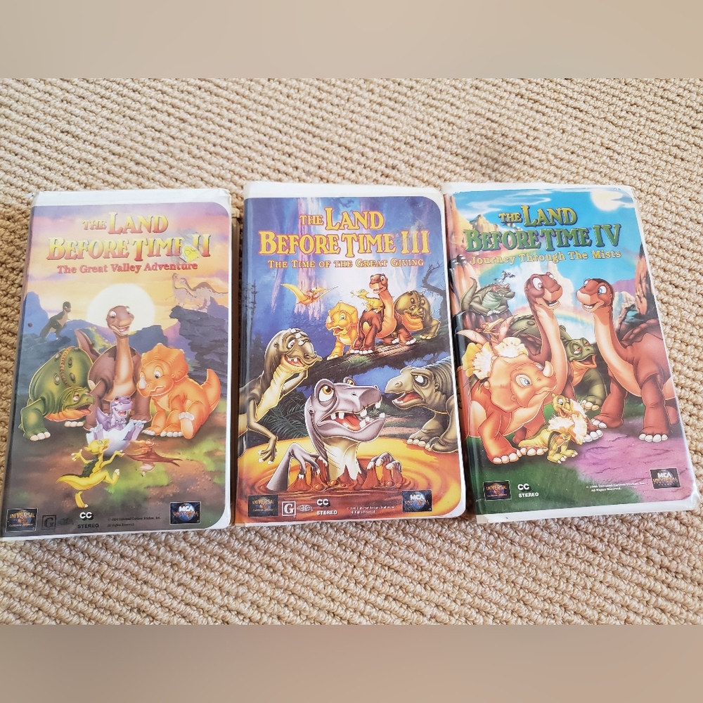 3x Land Before Time VHS movies